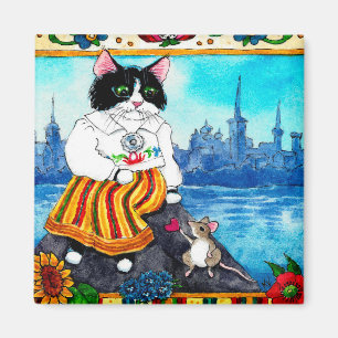 Cat Maus Estnischer Folklore-Magnet Magnet