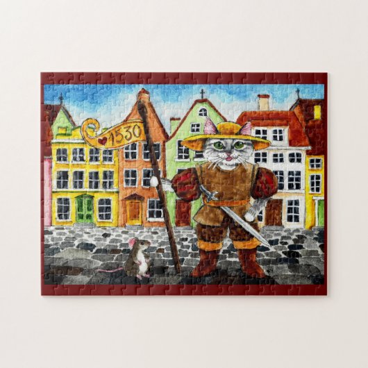 Cat, Maus Estnisches Folklore-Puzzle Puzzle (Horizontal)