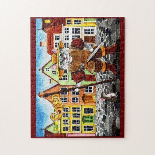 Cat, Maus Estnisches Folklore-Puzzle Puzzle (Vertikal)