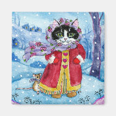 Cat Maus valentine Winterstürmmagnet Magnet (Vorne)
