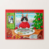 Cat, Maus Weihnachts-Puzzle Puzzle (Horizontal)