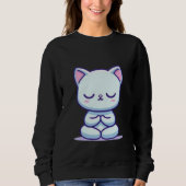 Cat Meditating – Inner Purr Sweatshirt (Vorderseite)