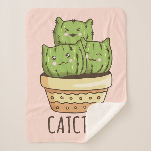 Cat Meets Cactus Sherpadecke (Vorderseite)
