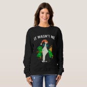 Cat Meme  Cat  Meowy Christmas Tree Light  1 Sweatshirt (Vorne ganz)