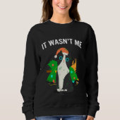 Cat Meme  Cat  Meowy Christmas Tree Light  1 Sweatshirt (Vorderseite)