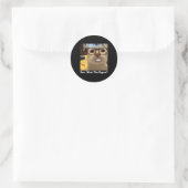 Cat Meme Clic Niedlich Kitten Erm Runder Aufkleber (Tasche)
