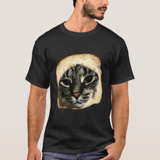 Cat Meme Funny Bread Face Silly Cat Lover Gift for T-Shirt (Vorderseite)