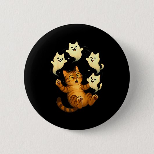 Cat Meme Funny Soky Halloween Kitty Button (Vorderseite)