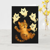 Cat Meme Funny Soky Halloween Kitty Karte (Gelbe Blume)