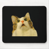 Cat Meme Shock Cat Face Funny Meme Cat Silly Gift  Mousepad (Vorne)