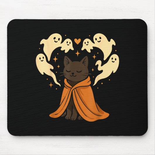 Cat Meme Soky Cute Black Halloween Mousepad (Vorne)