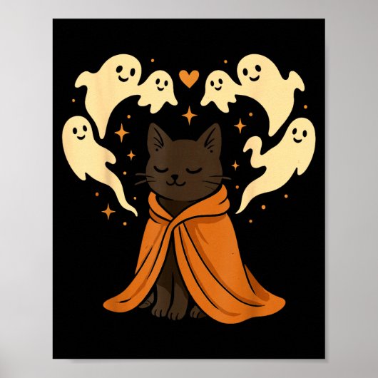 Cat Meme Soky Cute Black Halloween  Poster (Vorne)