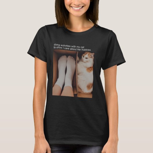 Cat Meme Tshirt Albern Cat Funny Kitty Meow Hiss K (Vorderseite)