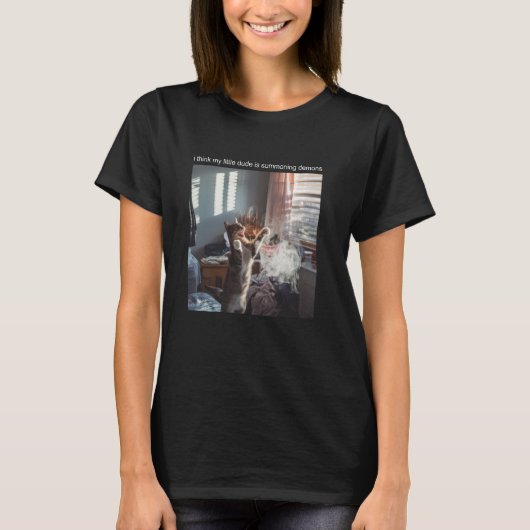 Cat Meme Tshirt Albern Cat Funny Kitty Meow Hiss K (Vorderseite)