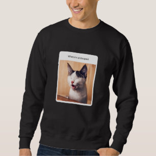 Cat Meme, wenn ich in der Pool-Urlaub Sweatshirt