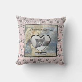Cat Memorial Angel Paws Foto Personalisiert Kissen