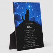 Cat Memorial Beileid Spiritueller Individuelle Nam Fotoplatte (Seite)