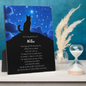 Cat Memorial Beileid Spiritueller Individuelle Nam Fotoplatte (Seite)