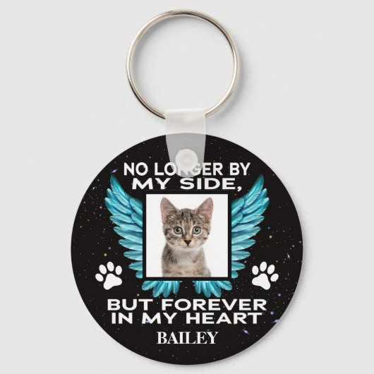 Cat Memorial - Benutzerdefiniertes Foto Schlüsselanhänger (Vorderseite)