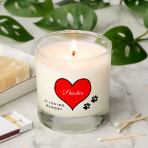 Cat Memorial Candle In Loving Memory