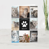Cat Memorial Custom Foto Collage in Love Memory Karte (Vorderseite)