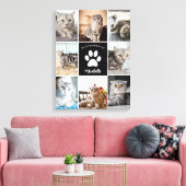 Cat Memorial Custom Foto Collage in Love Memory Leinwanddruck (Insitu (Wohnzimmer))
