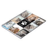 Cat Memorial Custom Foto Collage in Love Memory Notizblock (Linke Seite)
