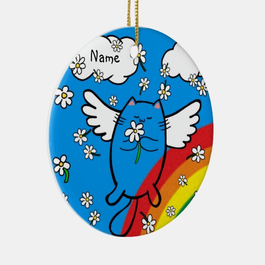 Cat Memorial Custom Ornament - personalisiert (Rechts)