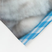 Cat Memorial Custom Pet Foto Collage Paw Print Fleecedecke (Ecke)