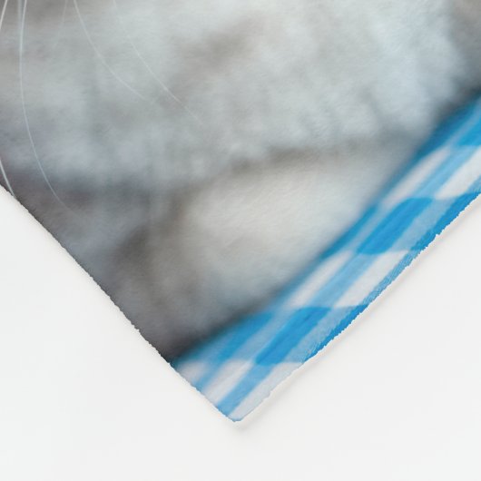 Cat Memorial Custom Pet Foto Collage Paw Print Fleecedecke (Ecke)