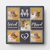 Cat Memorial Einmalige FotoCollage Fotoplatte (Vorderseite)