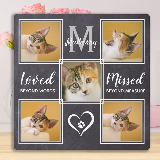 Cat Memorial Einmalige FotoCollage Fotoplatte