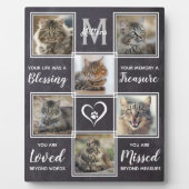 Cat Memorial Einzigartiges Foto Collage Fotoplatte (Vorderseite)