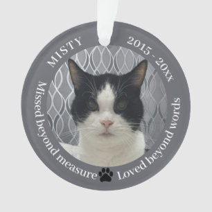 Cat Memorial Fehlt jenseits des Fotos zur Messung  Ornament