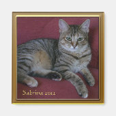 Cat Memorial Foto Frame Magnet (Vorne)