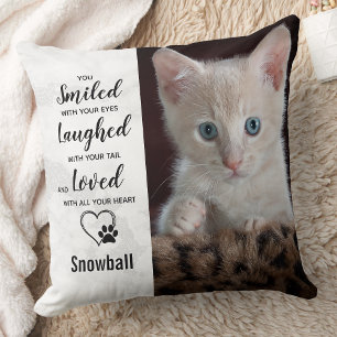 Cat Memorial Foto Keepake Beileid Pet Loss Kissen