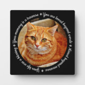 Cat Memorial Foto Plaque Fotoplatte (Vorderseite)