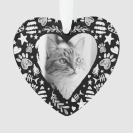 Cat-Memorial-Foto zum Thema "Love Memory Black Cha Ornament