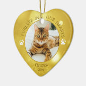 Cat Memorial FUREVER IN UNSEREM HERZEN Foto HALTEN Keramik Ornament (Links)