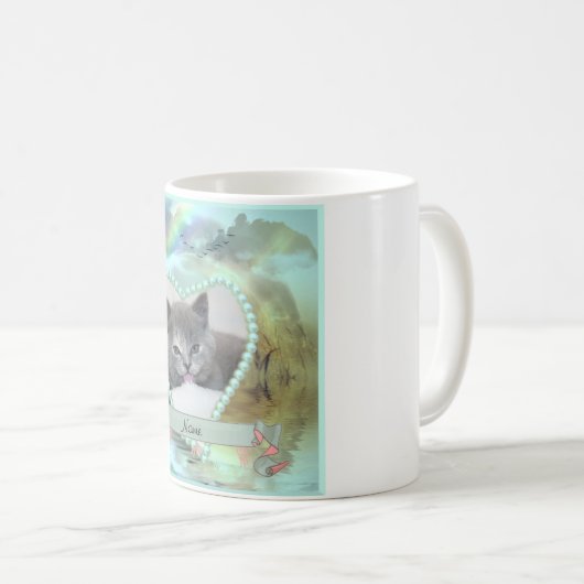 Cat Memorial Geschenk Personalisiert Kaffeetasse (VorderseiteRechts)