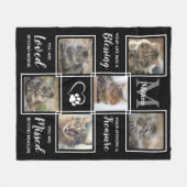 Cat Memorial Geschenk Pet Loss Gedicht 6 FotoColla Fleecedecke (Vorderseite (Horizontal))