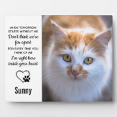 Cat Memorial Gift - Erinnerung an den Verlust von  Fotoplatte (Vorderseite)