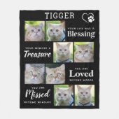 Cat Memorial Gift - Personalisierter Pet Loss 8 Fo Fleecedecke (Vorderseite)