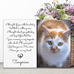 Cat Memorial Gift - Pet Loss Beileid Foto Fotoplatte