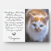 Cat Memorial Gift - Pet Loss Beileid Foto Fotoplatte (Vorderseite)