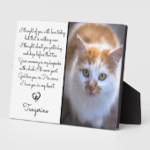 Cat Memorial Gift - Pet Loss Beileid Foto Fotoplatte (Seite)