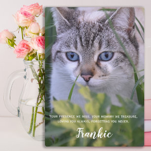 Cat Memorial Gift- Pet Loss Keepake- Cat-Beileid Fotoplatte