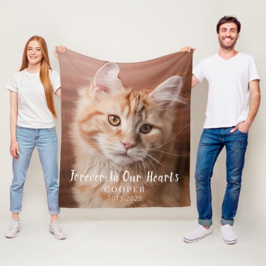 Cat Memorial Gift | Pet Loss Keepsake Fleece Blank (Beispiel)