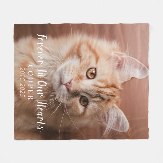 Cat Memorial Gift | Pet Loss Keepsake Fleece Blank (Vorderseite (Horizontal))