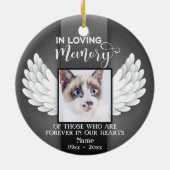 Cat Memorial: Im Foto "Benutzerdefinierter Speiche Keramik Ornament (Hinten)